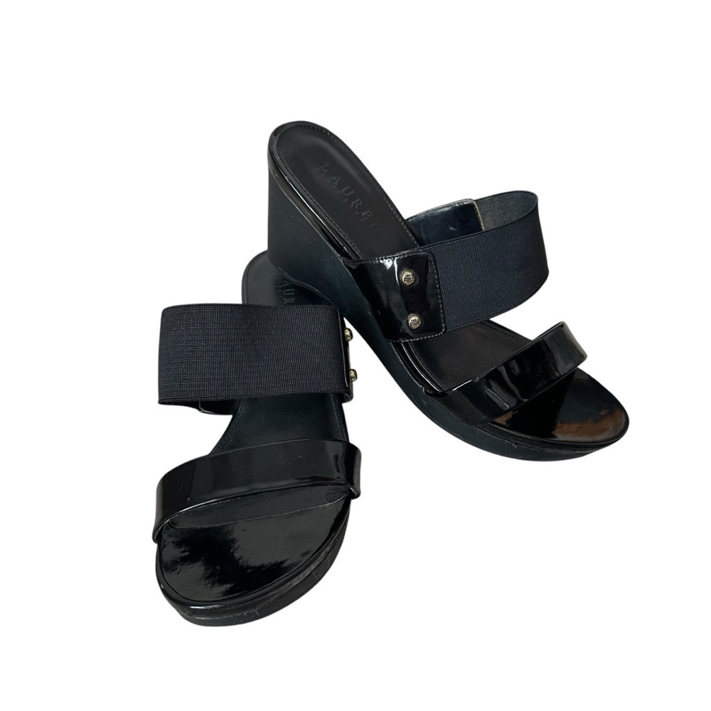 Lauren Ralph Lauren Rhianna Platform 3” Wedge Sandals Women's Slide Size 8 1/2